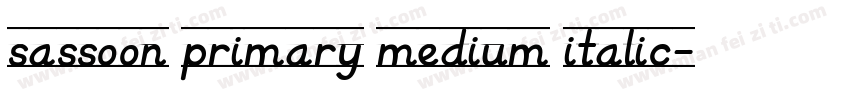 sassoon primary medium italic字体转换